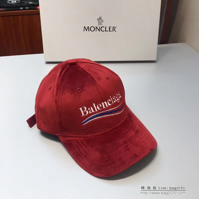 BALENCIAGA巴黎世家 原單刺繡LOGO款 時尚潮流燈芯絨棒球帽 LLWJ8590